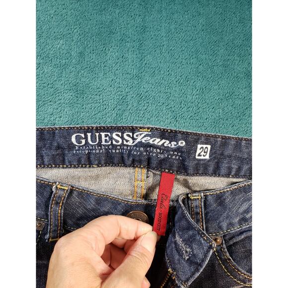 Guess Jeans Size 29 Womens Blue Stretch Denim Pants Mid Rise Carla Bootcut - Picture 3 of 14